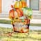 Glitzhome® 30.25" Fall Metal Pumpkins with Barrel Yard Stake